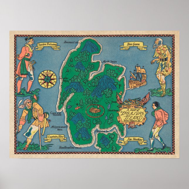 Poster de l'île au trésor de Robert Louis Stevenso (Devant)