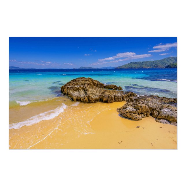 Poster de l'île de Sandy Beach aux Philippines tro (Devant)