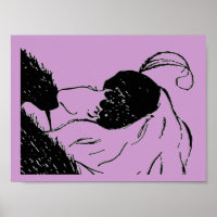 Poster de l'illusion de la jeune ou de la vieille 