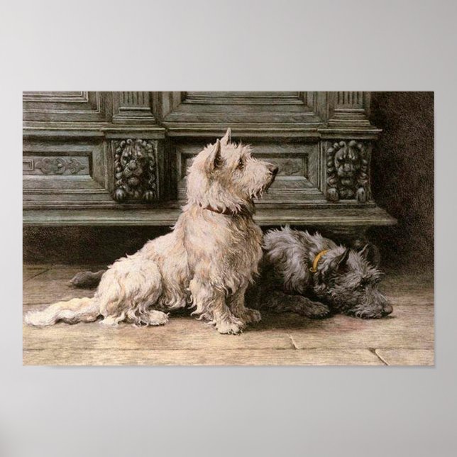 Poster de l'image de chien vintage (Devant)
