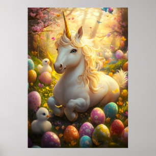 Poster de l'Imaginaire de l'Oeuf de Pâques Unicorn