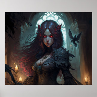 Poster de l'Imaginaire foncé féminin