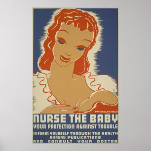 Poster de l'infirmière pour bébé WPA