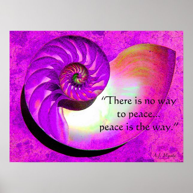 Poster de l'inspiration de paix A07 Nautilus Shell (Devant)