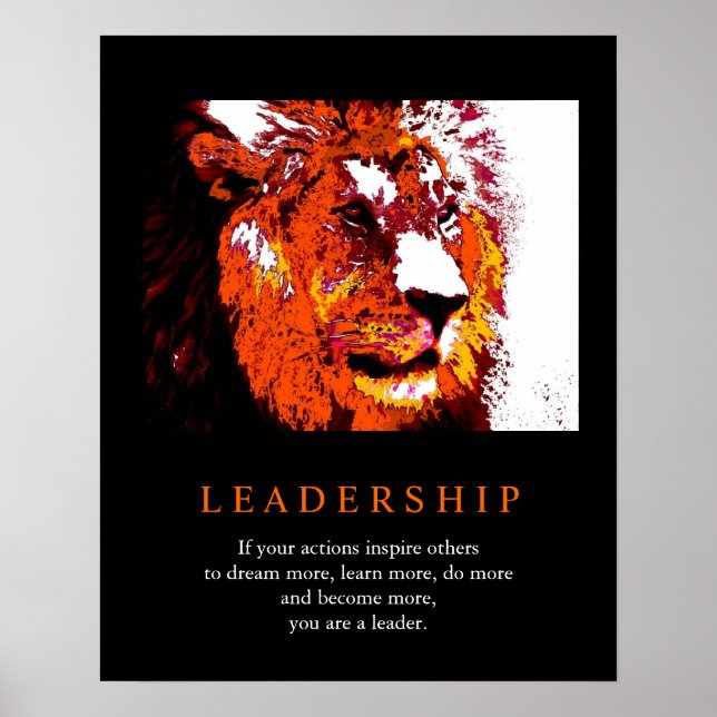 Poster de Lion pour le leadership motivationnel de (Devant)