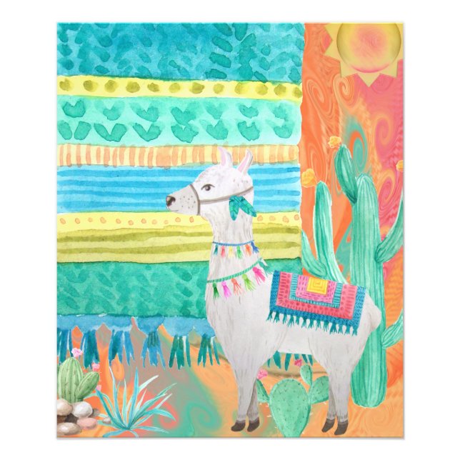 Poster de Llama Mama, Mexique, Fiesta (Devant)