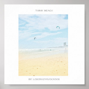 Poster de l'océan de la plage Think du Cap