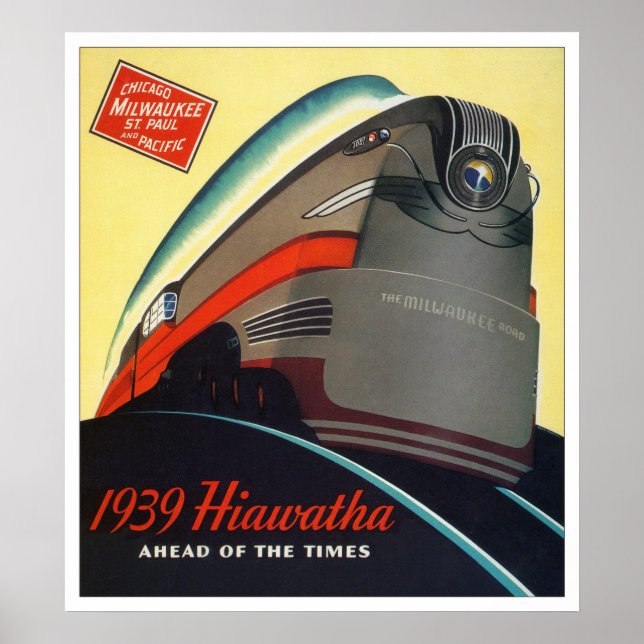 Poster de Locomotive Hiawatha 1939 (Devant)