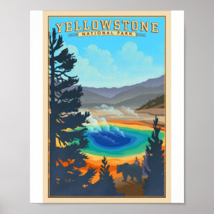 Poster de l'oeuvre d'art du parc national Yellowst