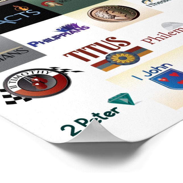 Poster de logos du livre biblique - 11" x 17" (Coin)