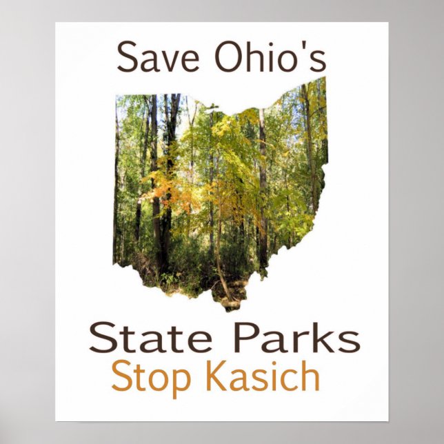 Poster de l'Ohio pour sauver les parcs nationaux (Devant)