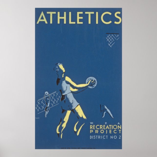 Poster de loisirs sportifs vintages (Devant)