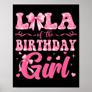 Poster De Lola Anniversaire Famille Rose Coquette