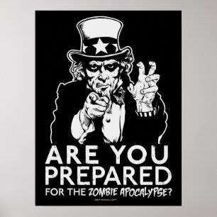 Poster de l'oncle Sam Zombie Apocalypse