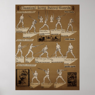 Poster de Long Sword Guard Sepia