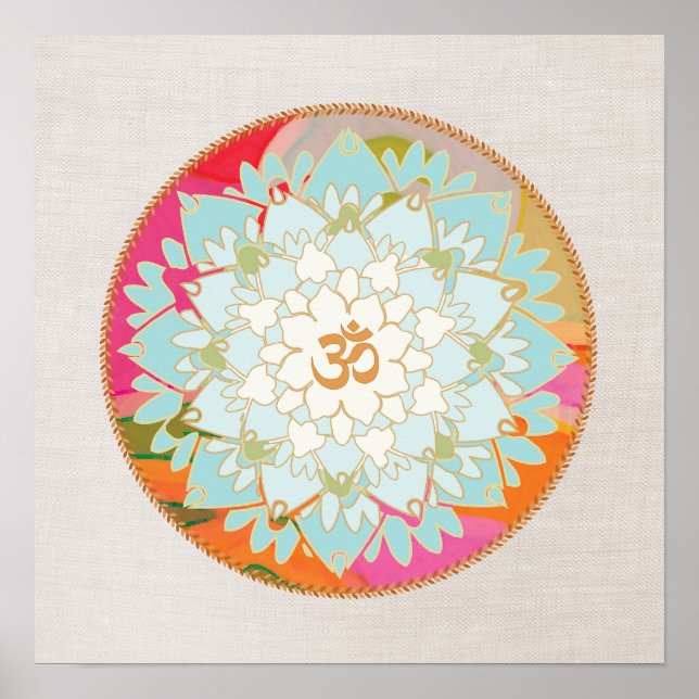 Poster de Lotus Flower Mandala (Devant)