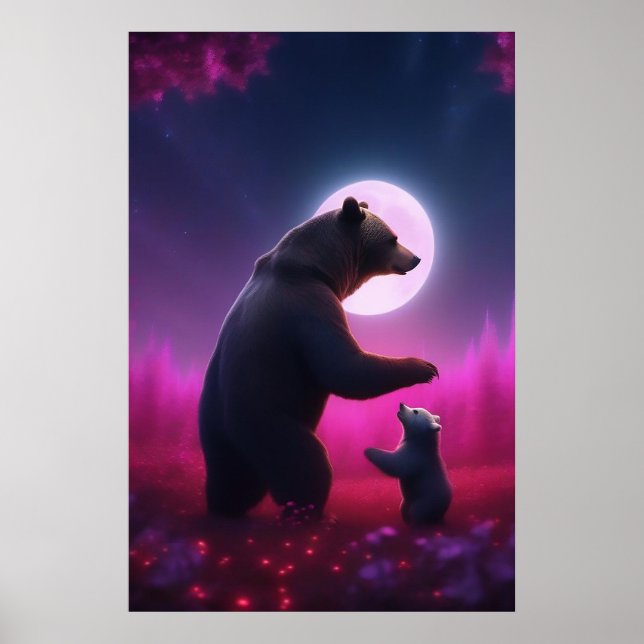 Poster de l'ours d'amour de la mère (Devant)