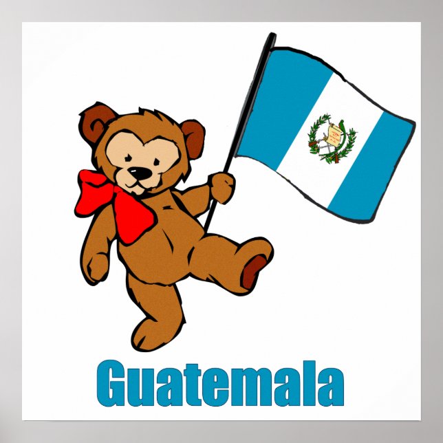 Poster de l'ours en peluche du Guatemala (Devant)