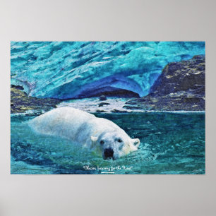 Poster de l'Ours polaire et du Glacier