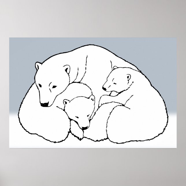 Poster de l'ours polaire Imprimer Poster de l'Art  (Devant)