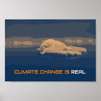 Poster de l'ours polaire sur le changement climati