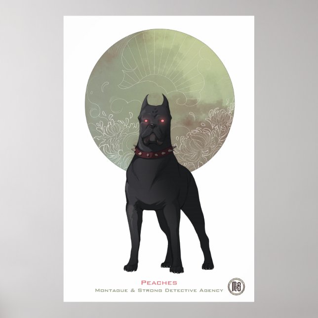 Poster de M&S Peaches - Art de Mona Finden (Devant)