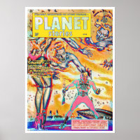 POSTER DE MAGAZINE DE PULP VINTAGE 1960