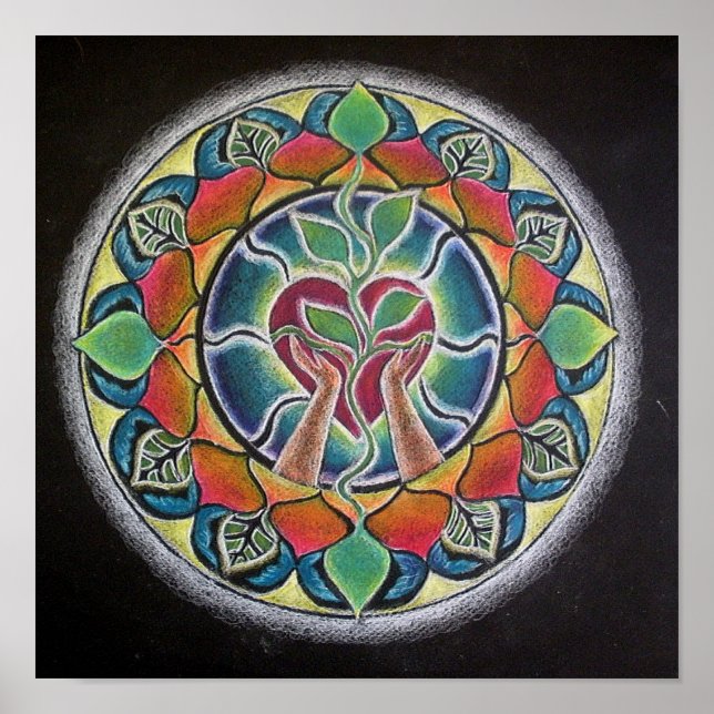 Poster de Mandala du Coeur Prospère (Devant)
