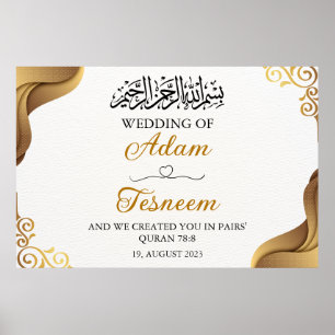 Poster de Mariage islamique musulman classique