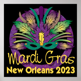 Poster de Masque Mardi Gras - 2023 - Nouvelle-Orlé