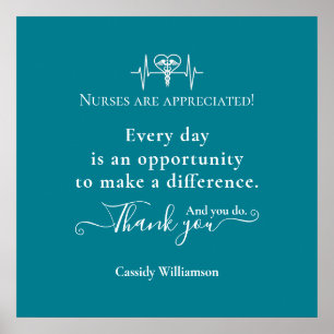 Poster de Merci Patient à l'infirmière personnalis