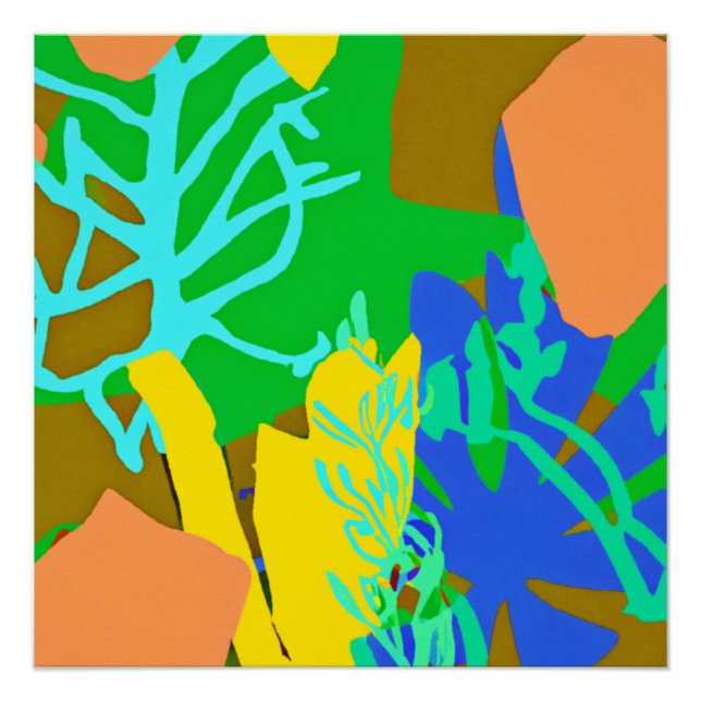 Poster De mignons Motifs océaniques. Commandez dès mainte (Devant)