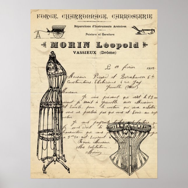 Poster de mode vintage (Devant)