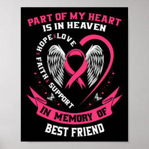 Poster De Mon Coeur Est Au Ciel Meilleur Ami Cancer Du Se