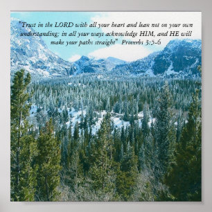 Poster de montagne inspirant religieux