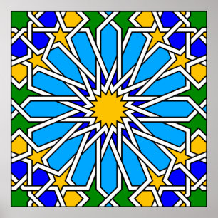 Poster de motif géométrique islamique