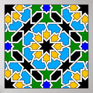 Poster de motif géométrique islamique