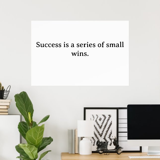 Poster de motivation de succès - Encourager l'art  (Bureau à domicile)