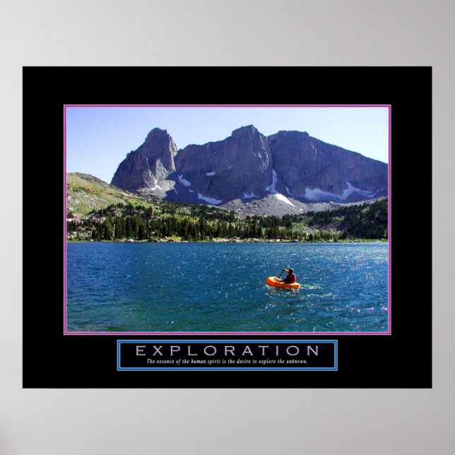 Poster de motivation - "Exploration" - 22"x28" (Devant)