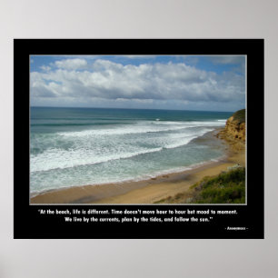 Poster de motivation - La vie à la plage