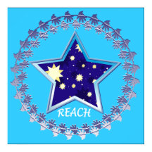 Poster de motivation "Reach for the Stars"