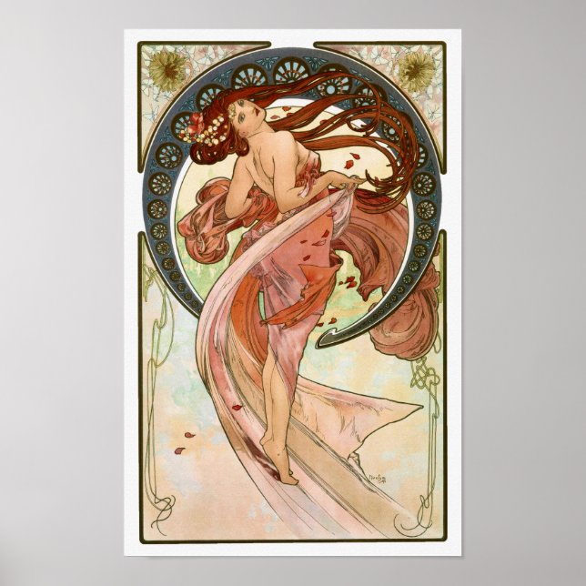 Poster de Mucha Art Nouveau - Danse (Devant)