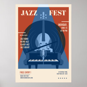 Poster de musique rétro faire-part