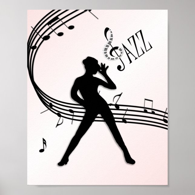 Poster de musique rose Jazz Dance (Devant)