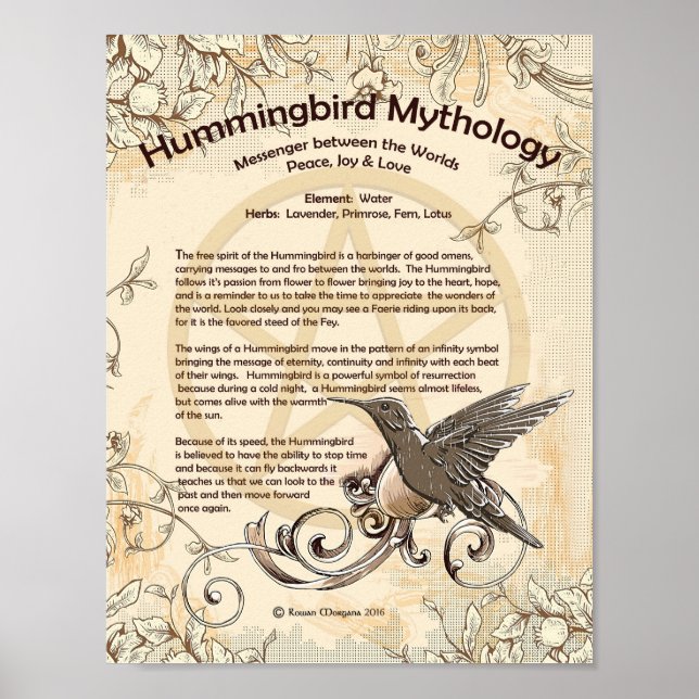 POSTER DE MYTHOLOGIE HUMMINGBIRD (Devant)