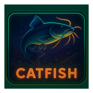 Poster de Neon Catfish Imprimer