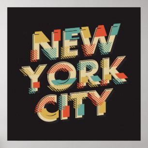 Poster de New York City Typographie