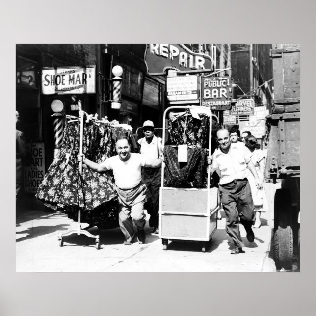 Poster de New York dans le quartier des vêtements  (Devant)