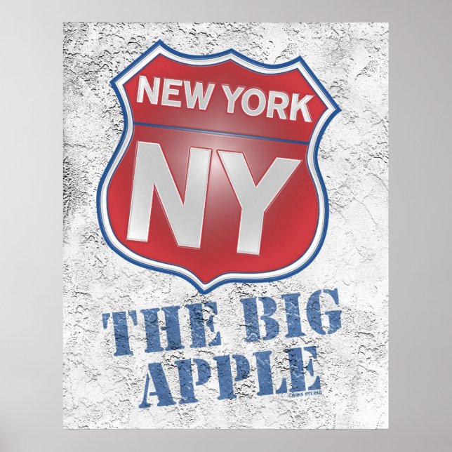 Poster de New York sur le Big Apple Shield (Devant)