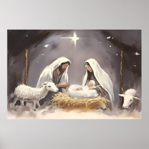 Poster de Noël de la Nativité